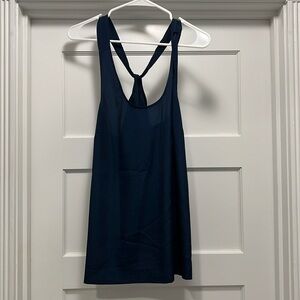 J. Crew racer back tank top, navy blue, EUC, 14